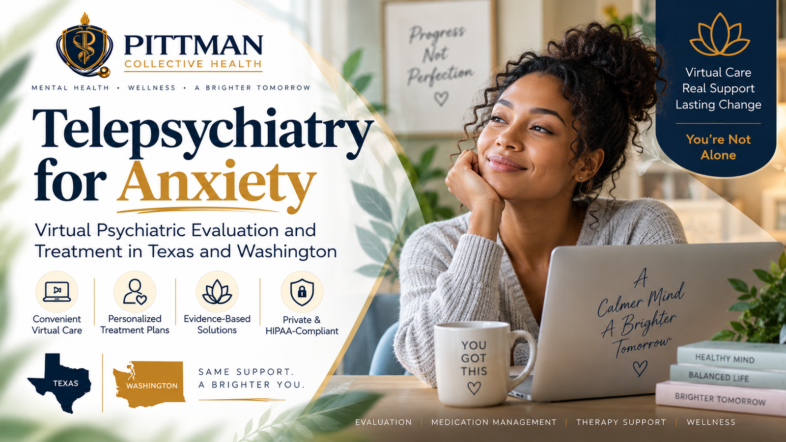 Telepsychiatry for Anxiety: Virtual Psychiatric Evaluation and Treatment in Texas and Washington